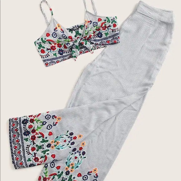 🌸 SHEIN Cami Top and Pants Set - Picture 1 of 6